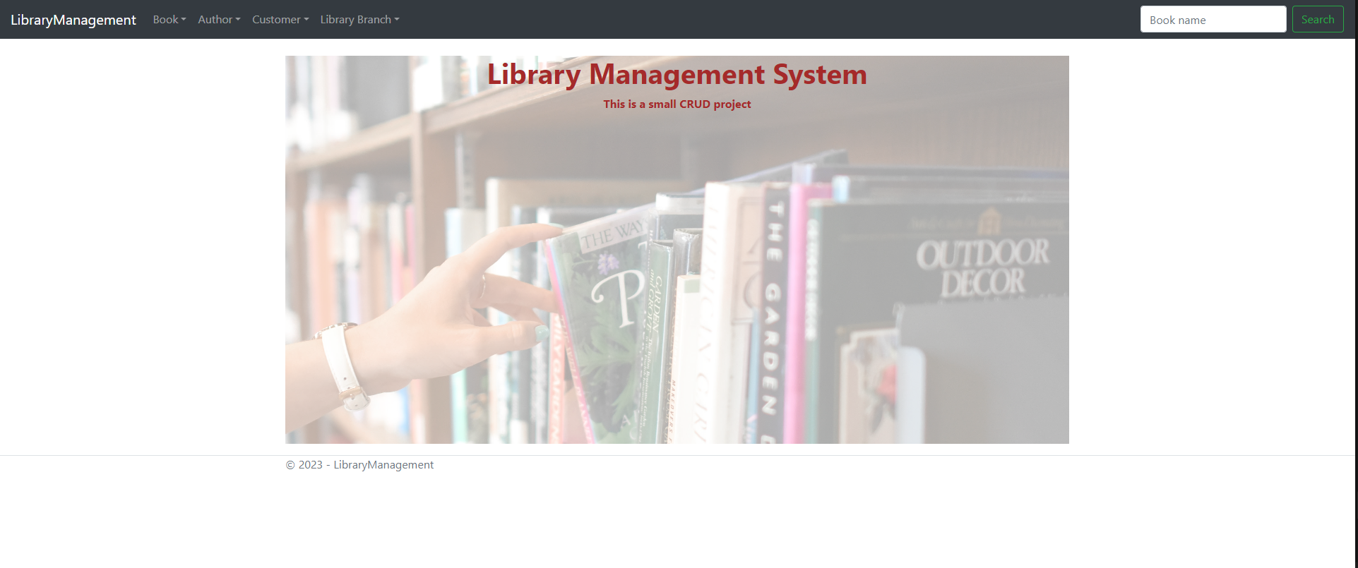 Library Management - View 1