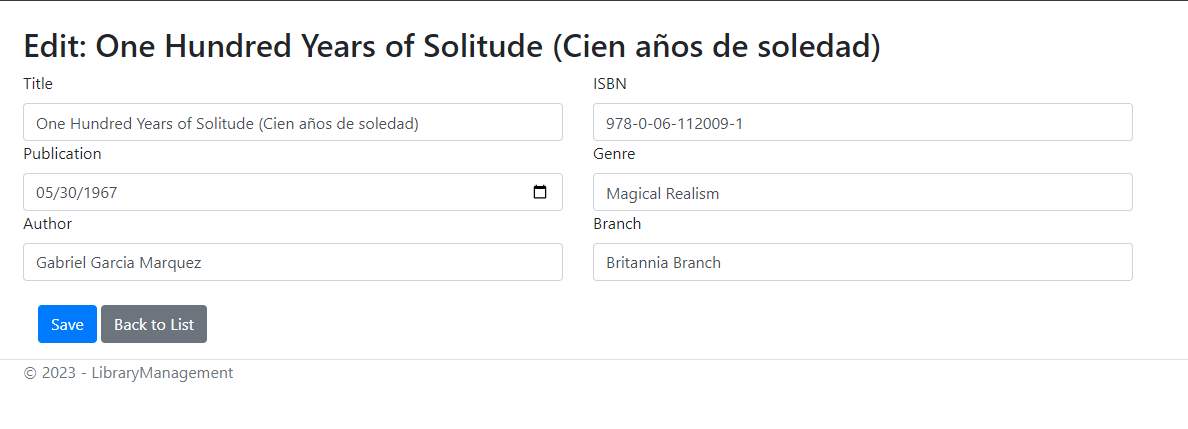 Library Management - View 4