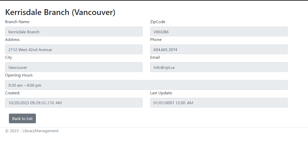 Library Management - View 10